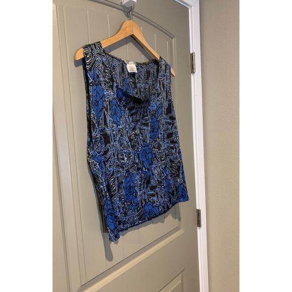 Alberto Makali blue rose tank blouse - Picture 4 of 6